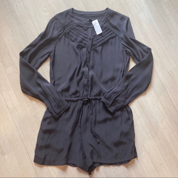 NWT LOFT Chiffon and Lace Romper - Picture 4 of 6